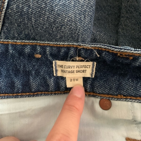 Madewell The Curvy Perfect Vintage Jean Short Size 20W - Picture 10 of 11